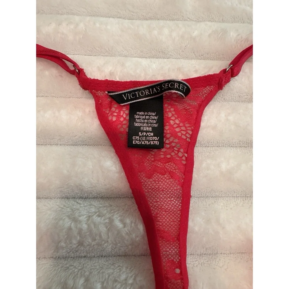 Victoria's Secret Red Lace T-Back Babydoll Chemise‎ Lingerie Small